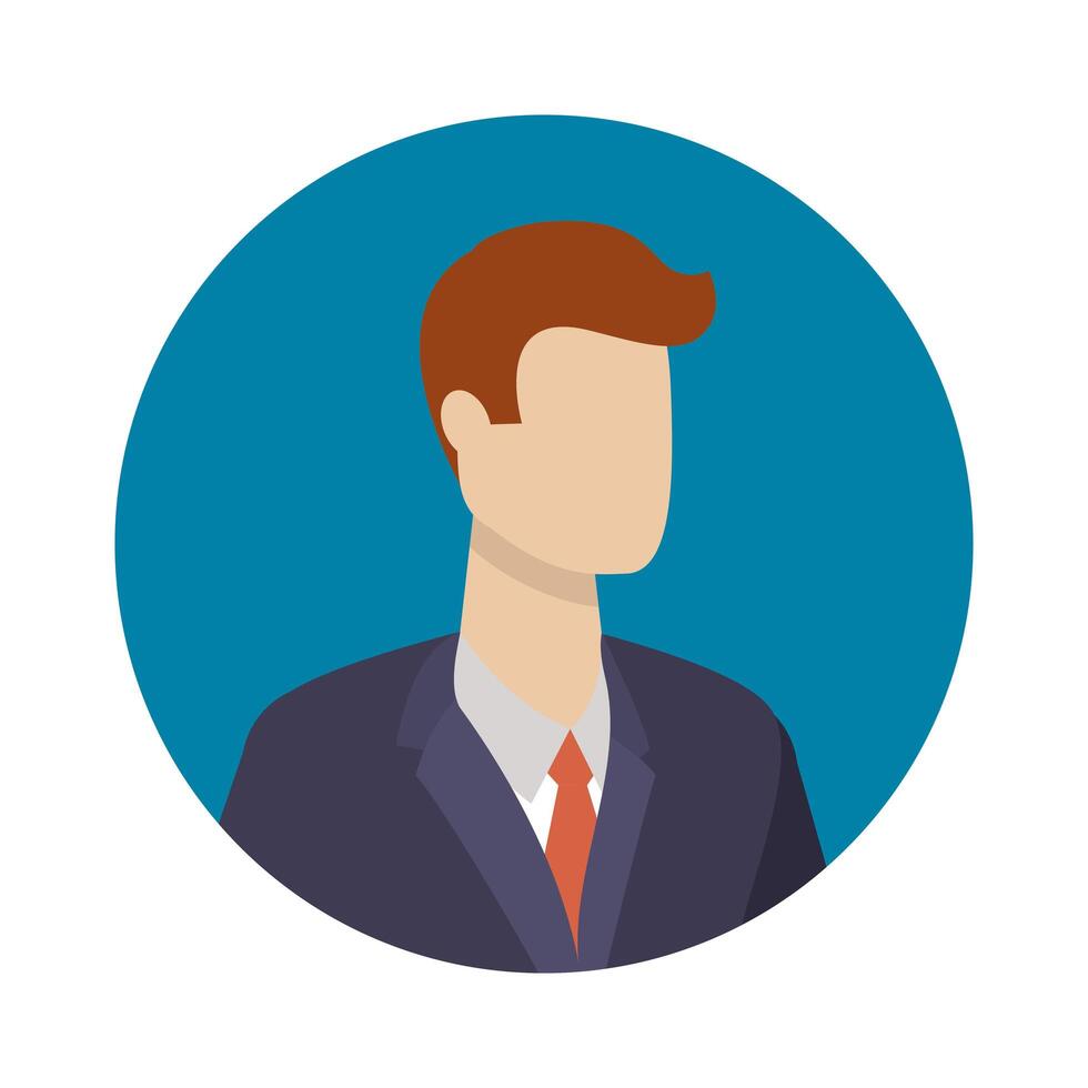 Businessman avatar cartoon design vector