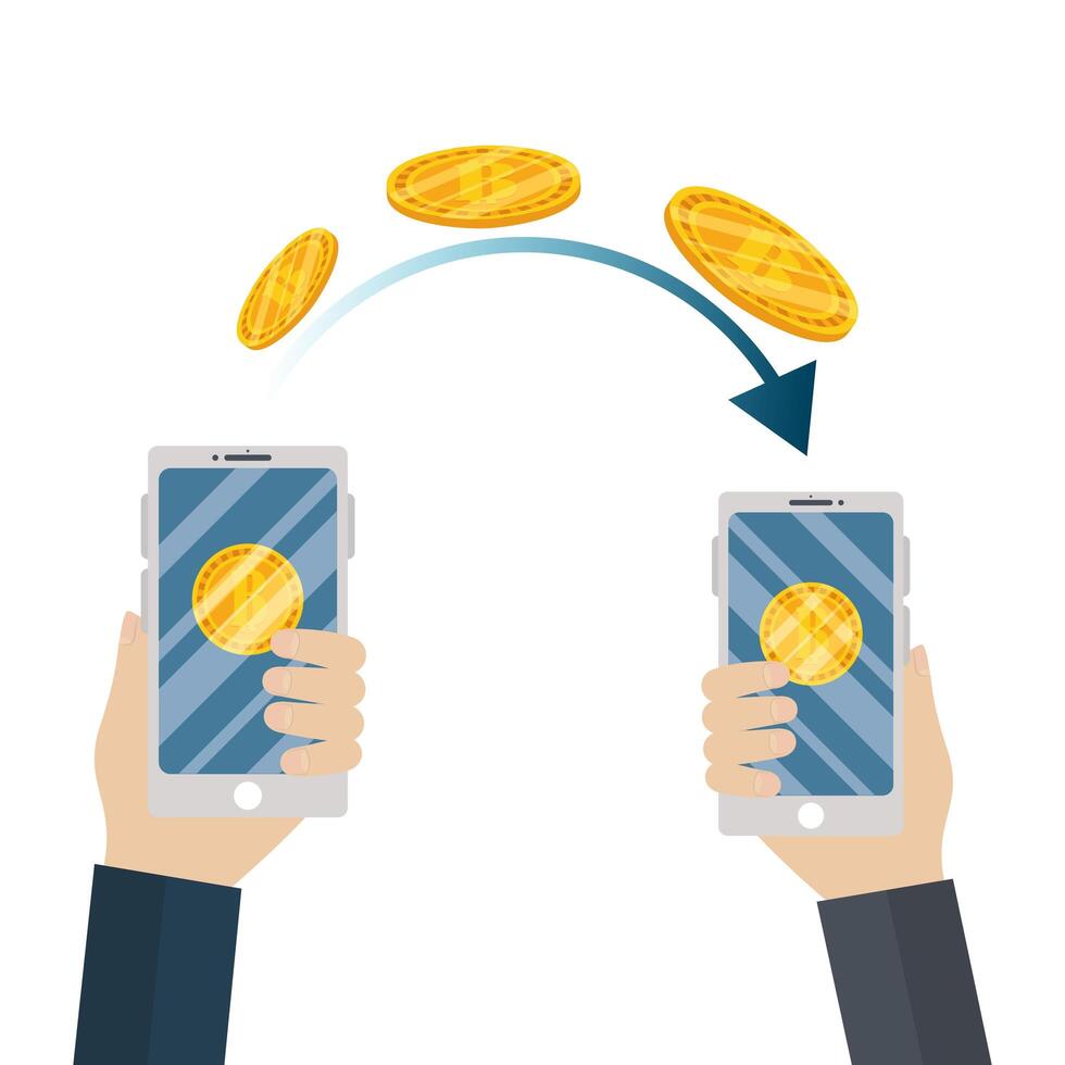 Isolated Bitcoins vector design