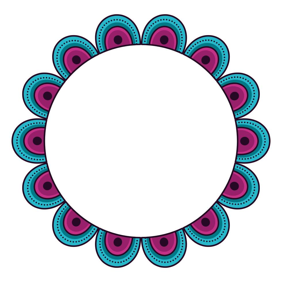 diseño de vector de círculo de mandale aislado