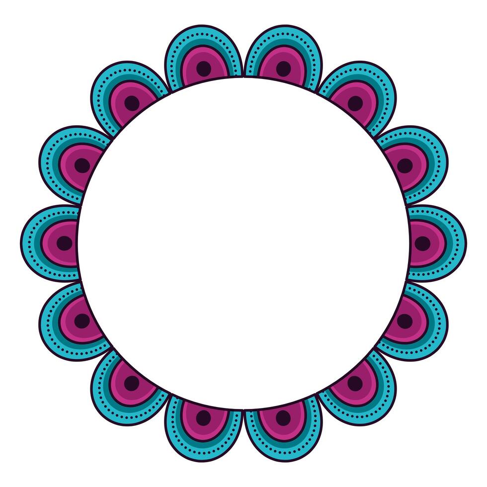 Isolated mandale circle vector design