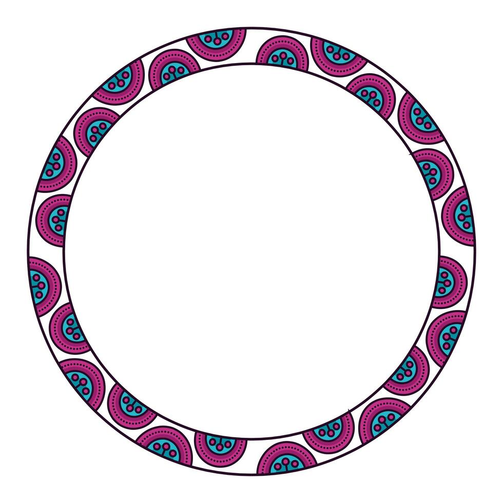 Isolated mandale circle vector design