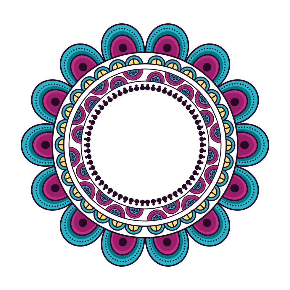 Mandale of bohemic and ornament concept vector