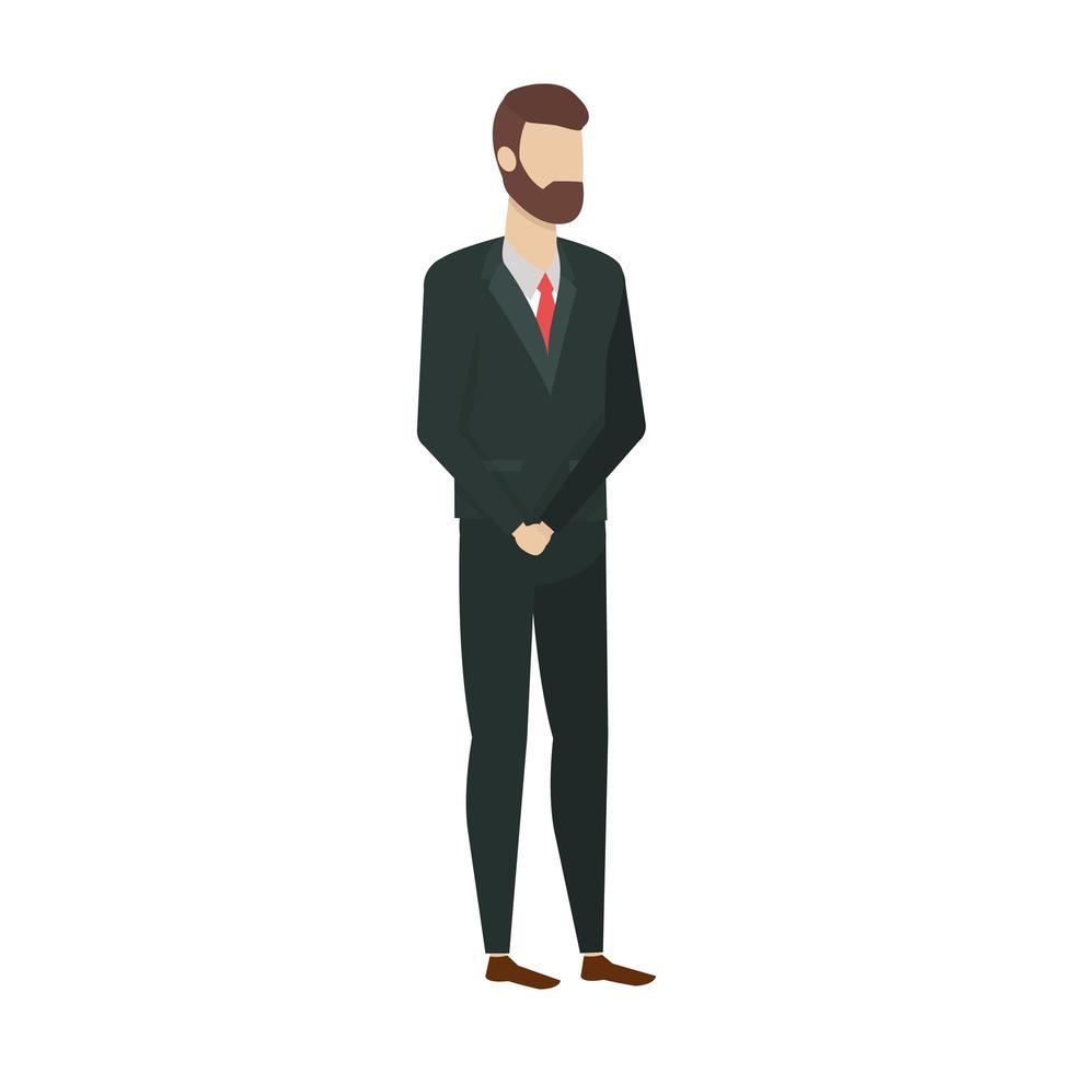 Businessman avatar cartoon design vector