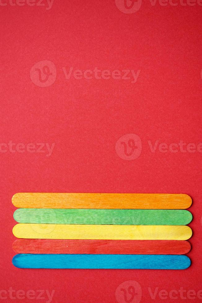 colorful wooden chopsticks decoration photo
