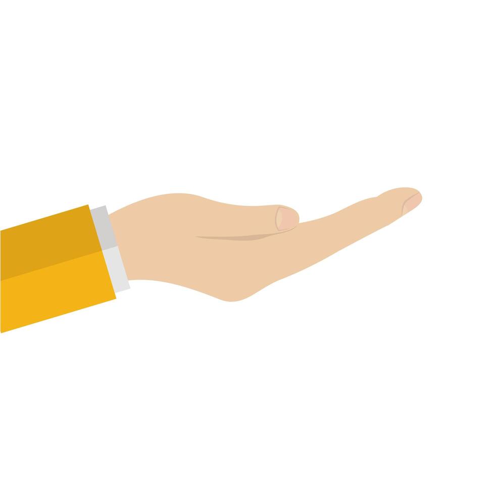 Isolated hand design vector