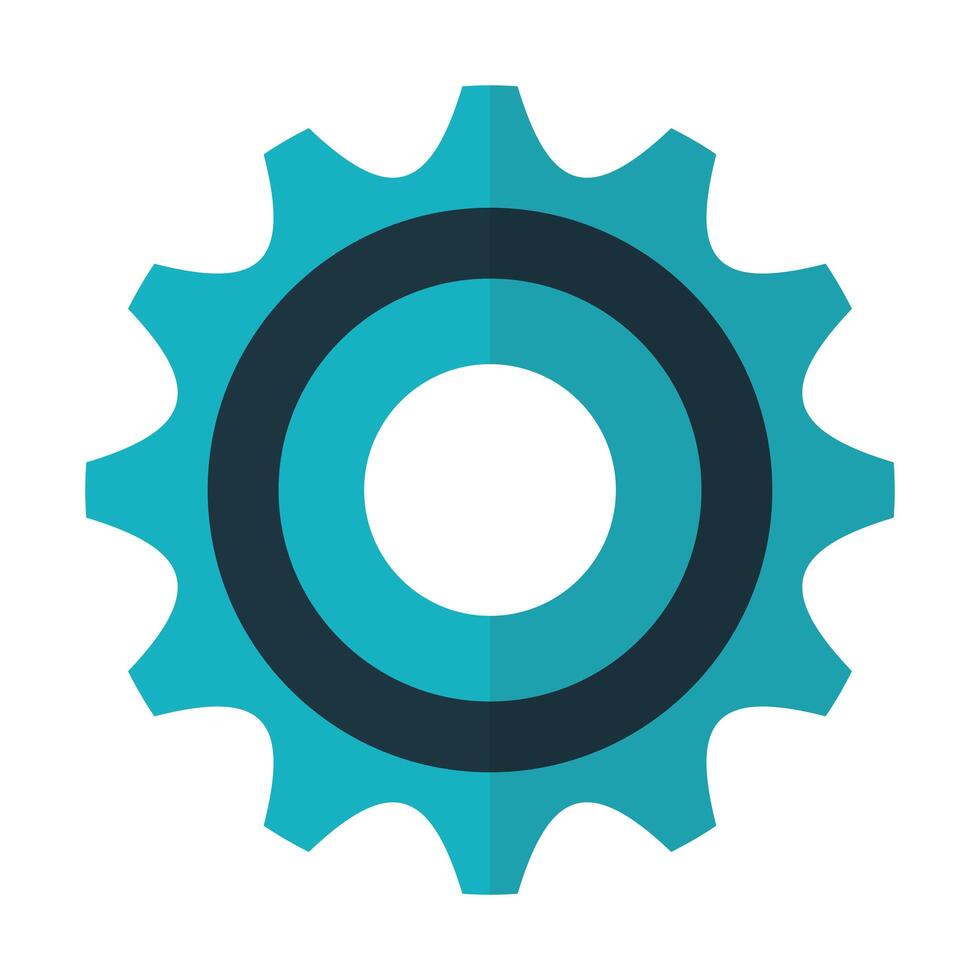 Isolated gear part design vector