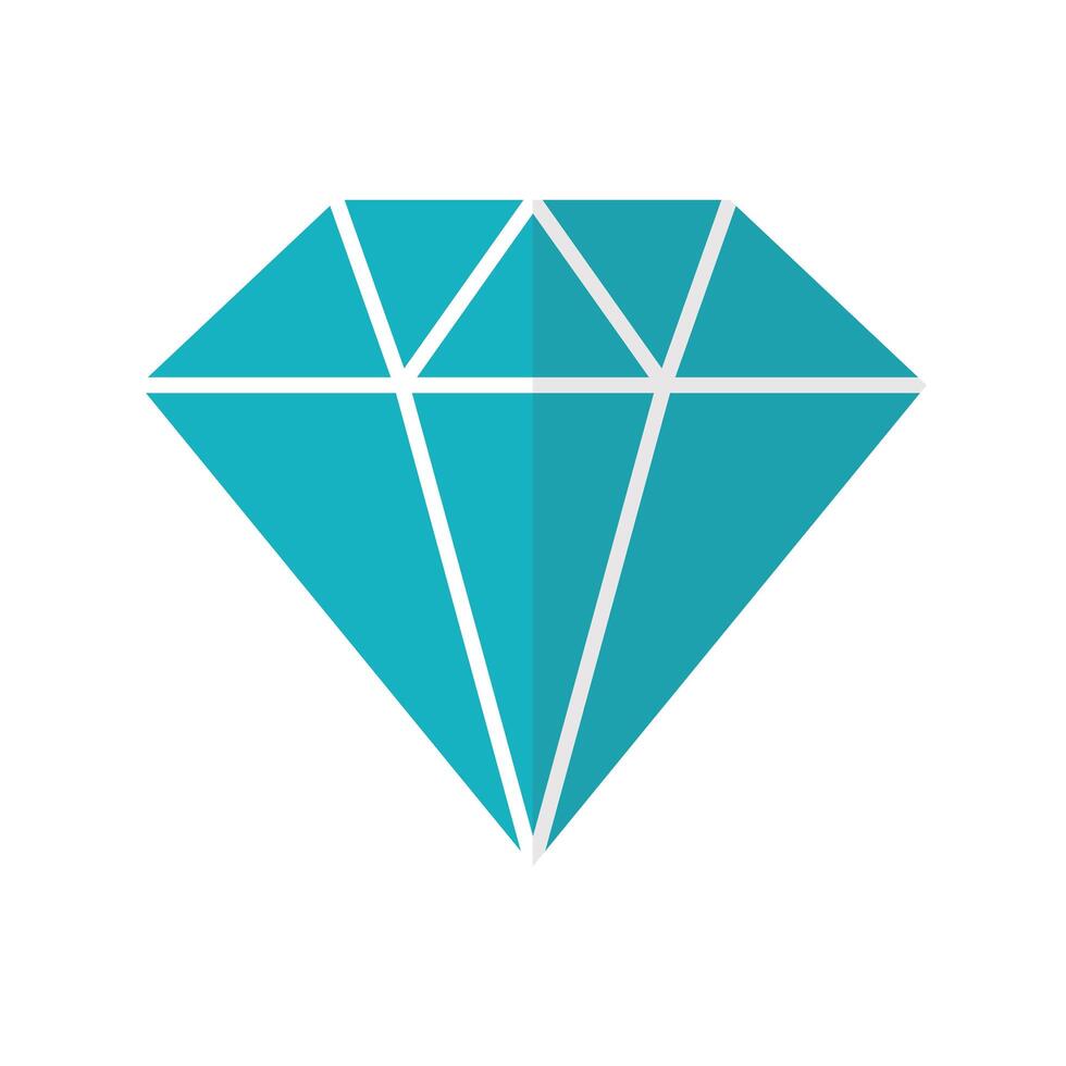 Diseño de icono de gema de diamante aislado vector