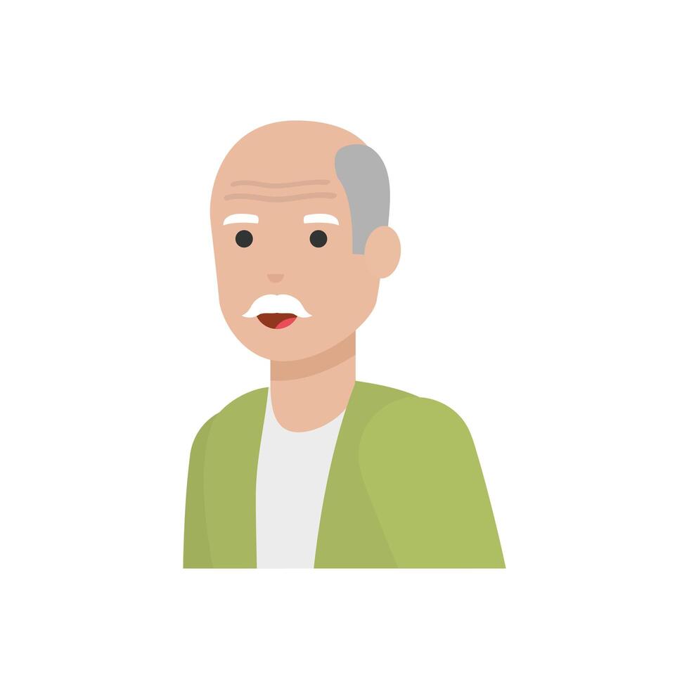 diseño de vector de dibujos animados de abuelo