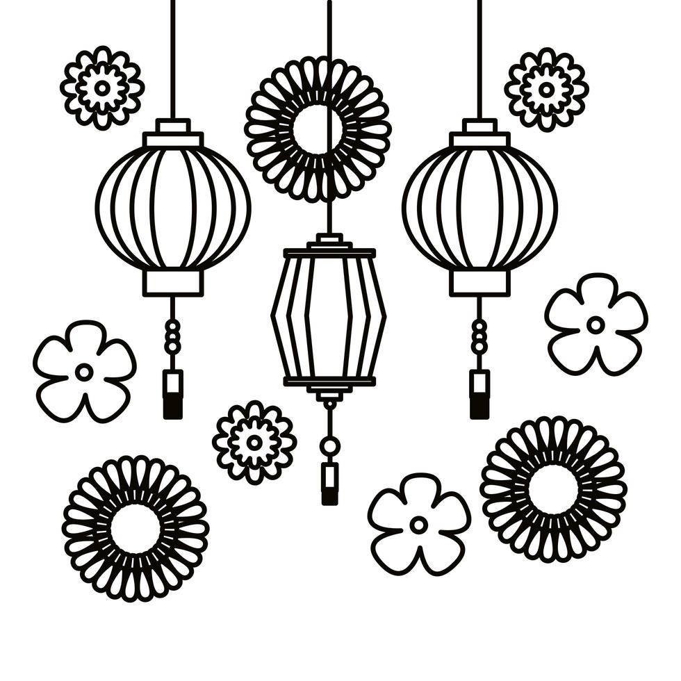 China lanterns vector design