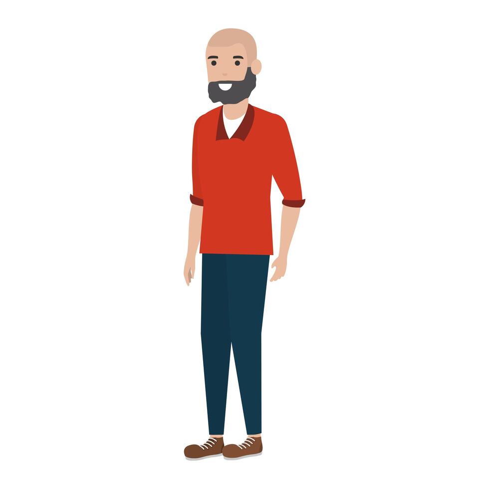 diseño de vector de hombre avatar aislado