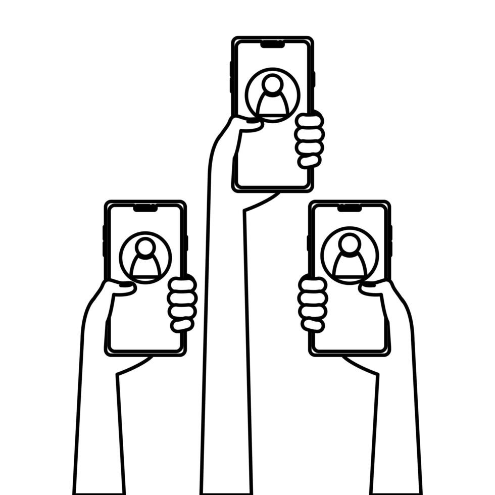 Isolated smartphone vector design