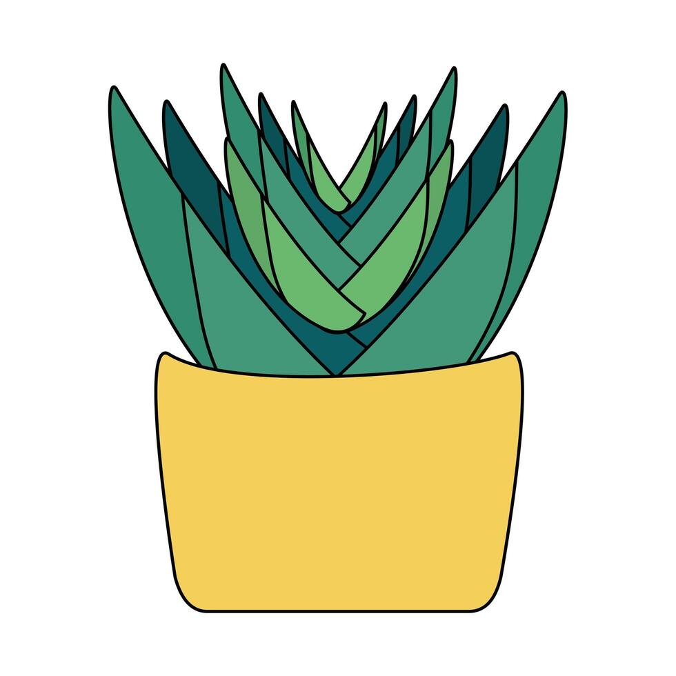 Isolated plant inside pot vector design