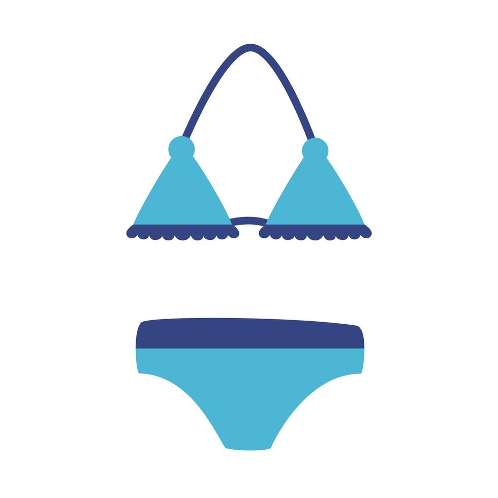 bikini swim suit flat style icon vector