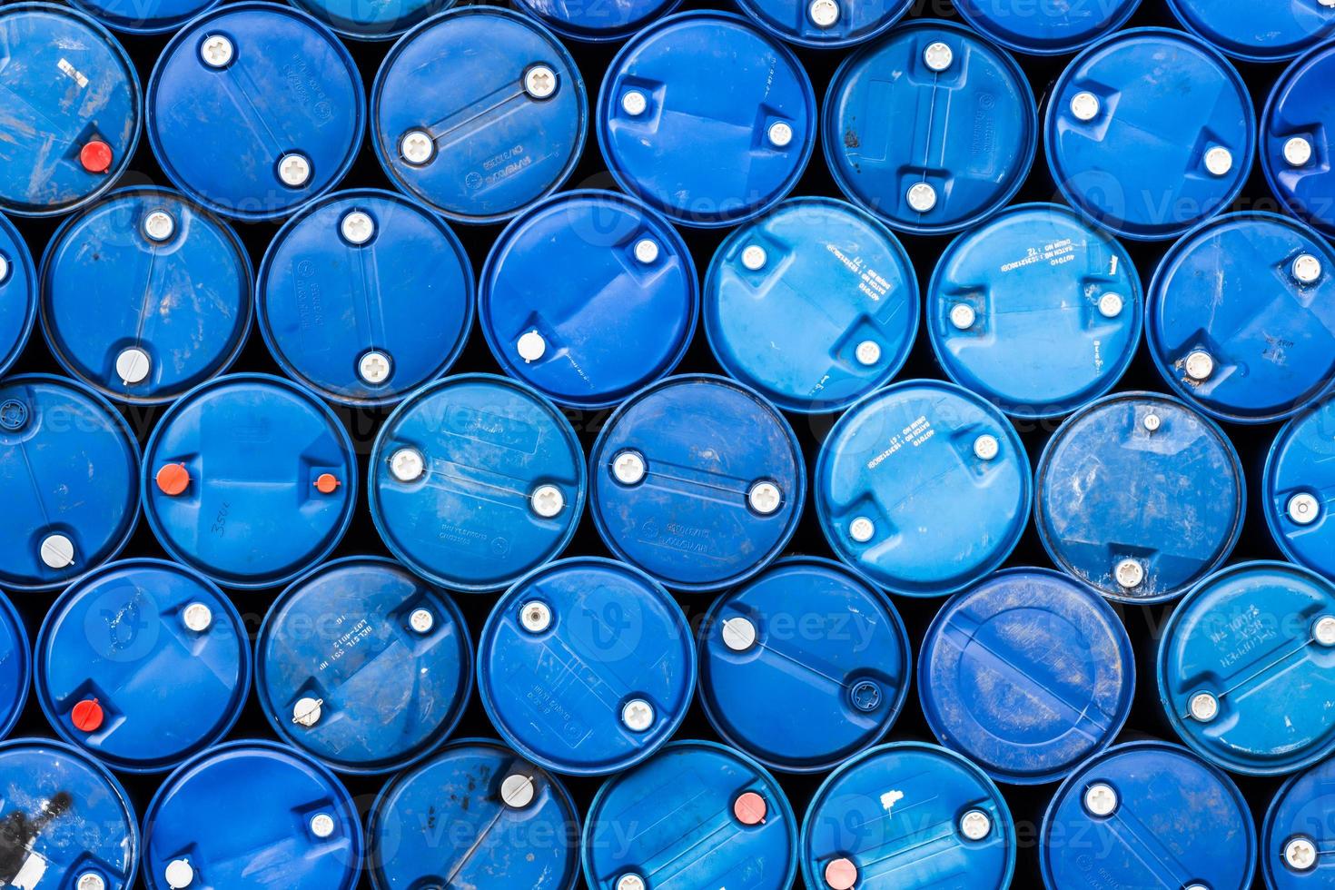 a blue oil barrels Industrial background photo