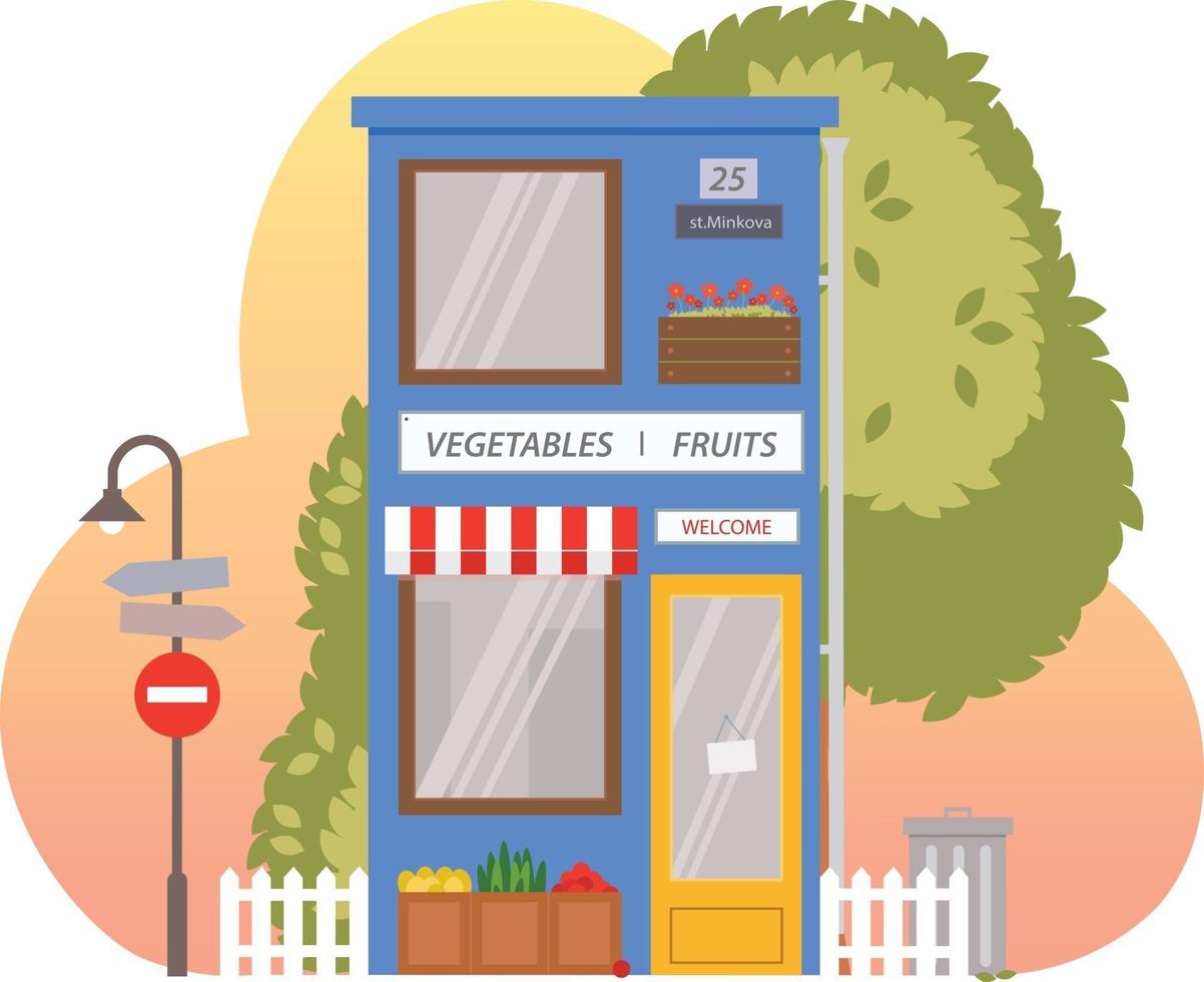 Grocery store or general store design vector