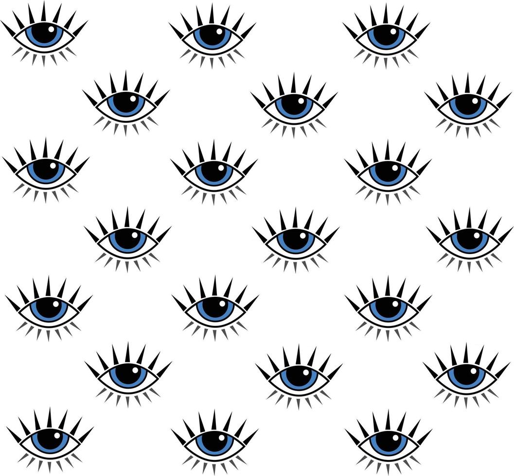 Eye seamless pattern vector