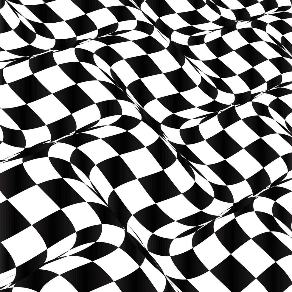 abstract distorted checkered background vector
