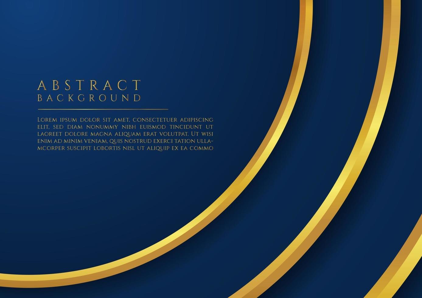 Fondo abstracto forma de círculo dorado diseño radial estilo de lujo con espacio para texto vector