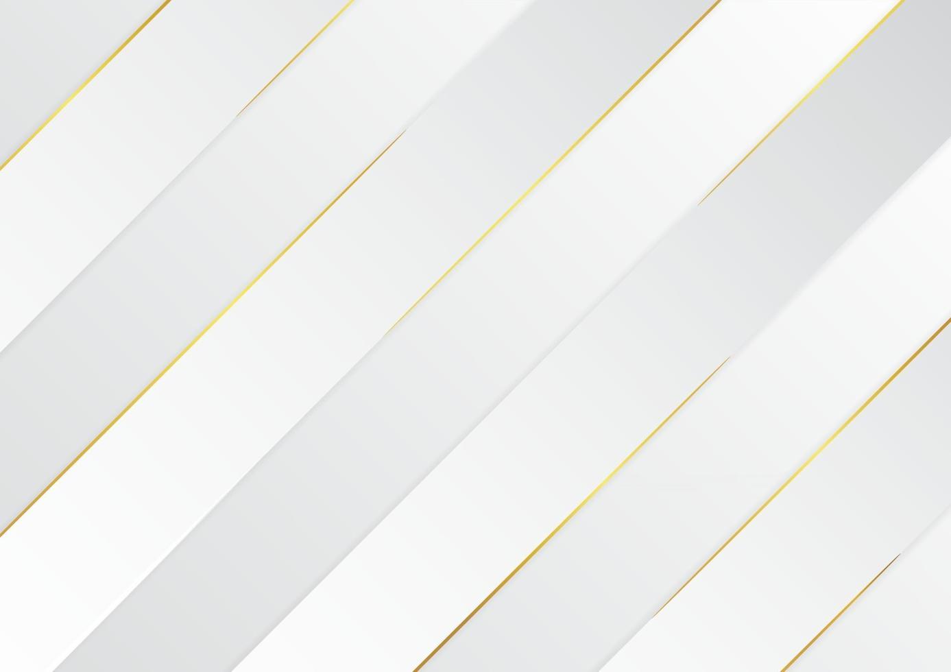 Luxury white background gold metallic line design overlap layer style vector