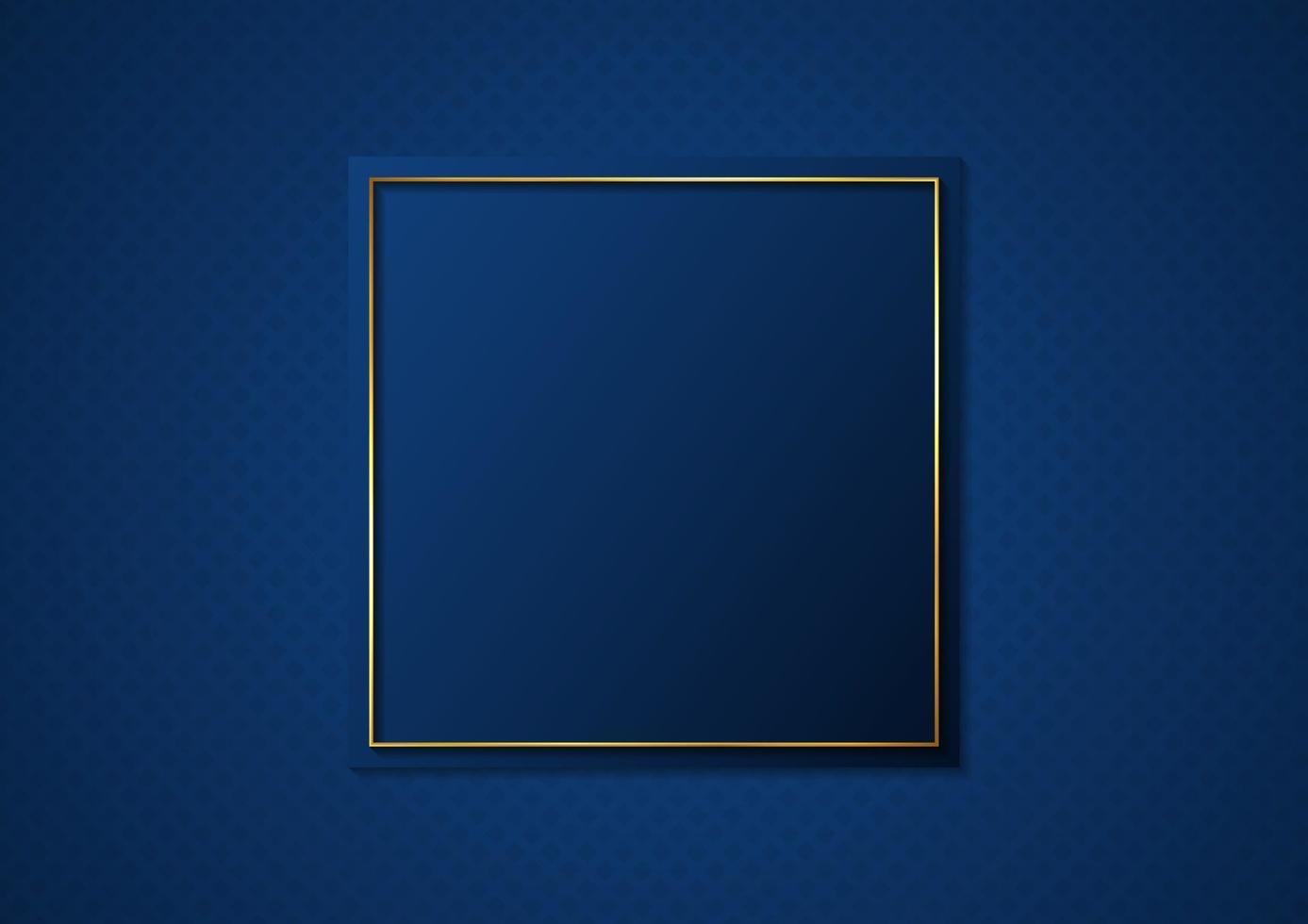 Minimal abstract design square shape gold metallic frame luxury style with space vector