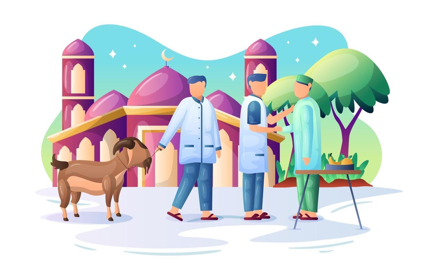 concepto de celebraciones de eid al adha vector