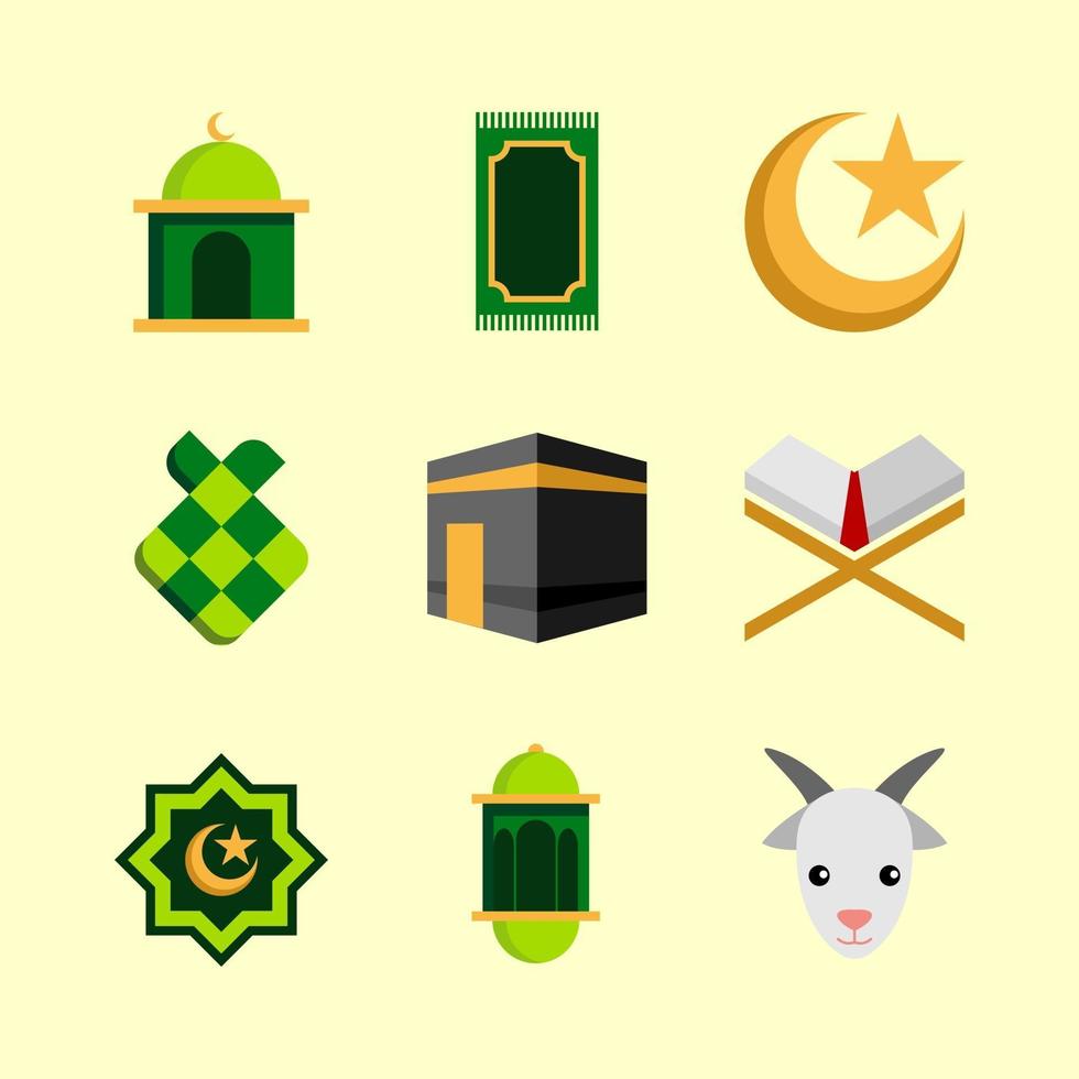 Eid Al Adha Icon Set vector