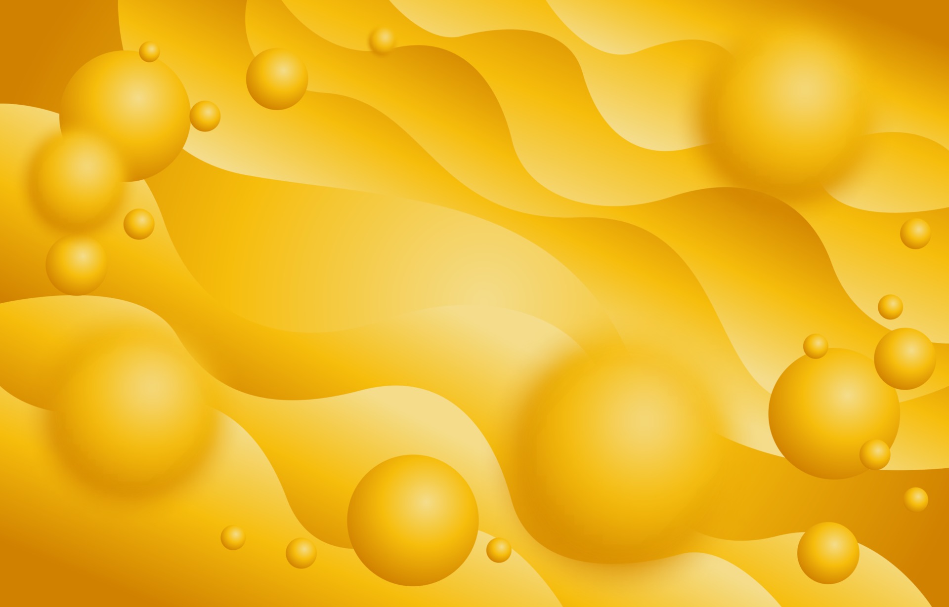 Luxury Yellow Wave Background with 3D Bubbles 2486009 Vector Art at Vecteezy