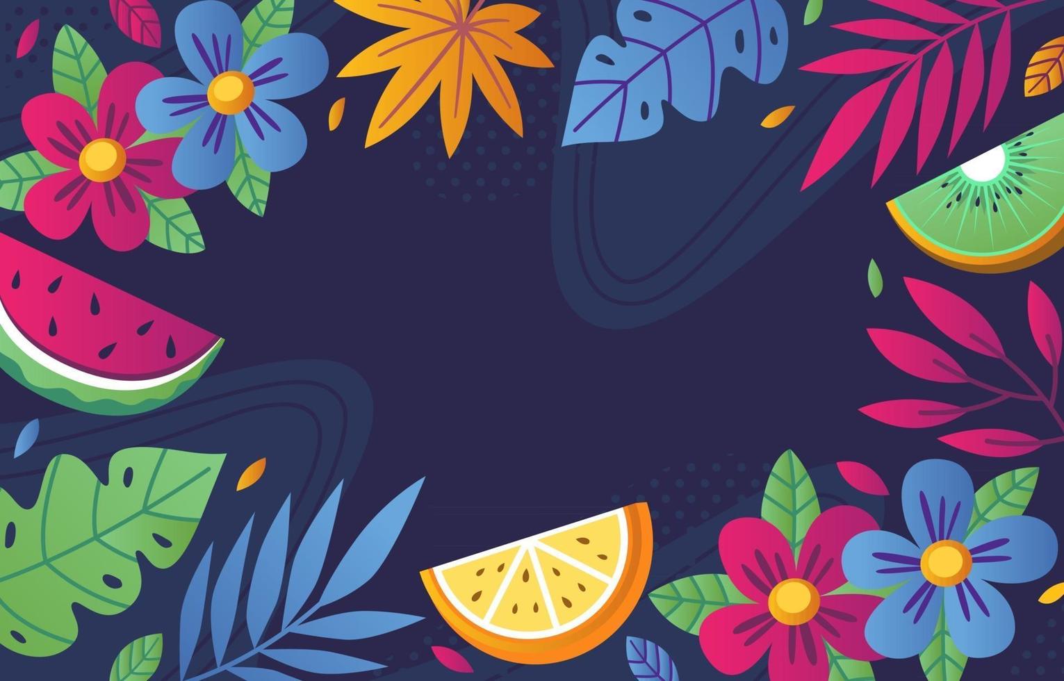 fondo tropical de verano vector