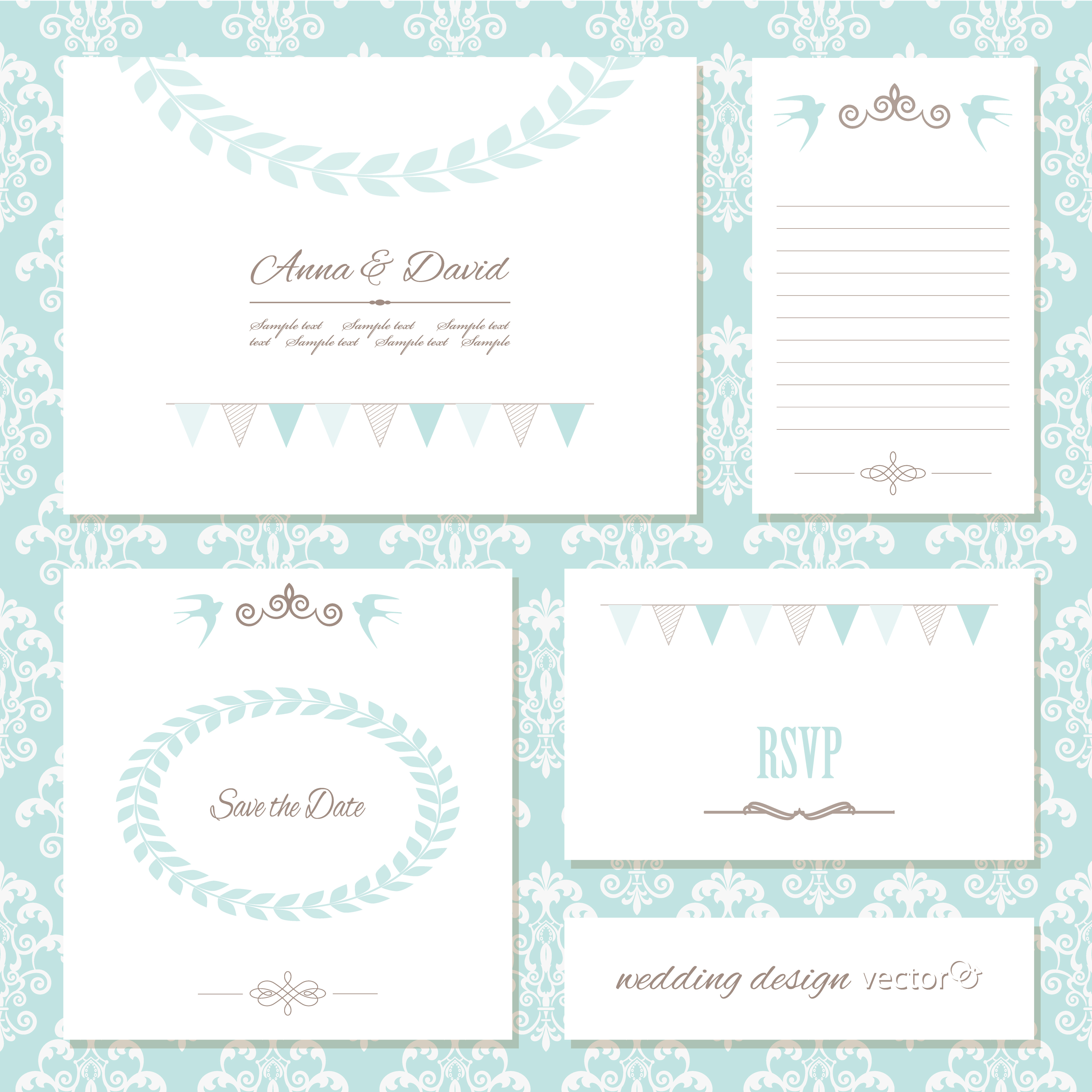 invitation-cards-and-templates-set-on-damask-2486362-vector-art-at-vecteezy