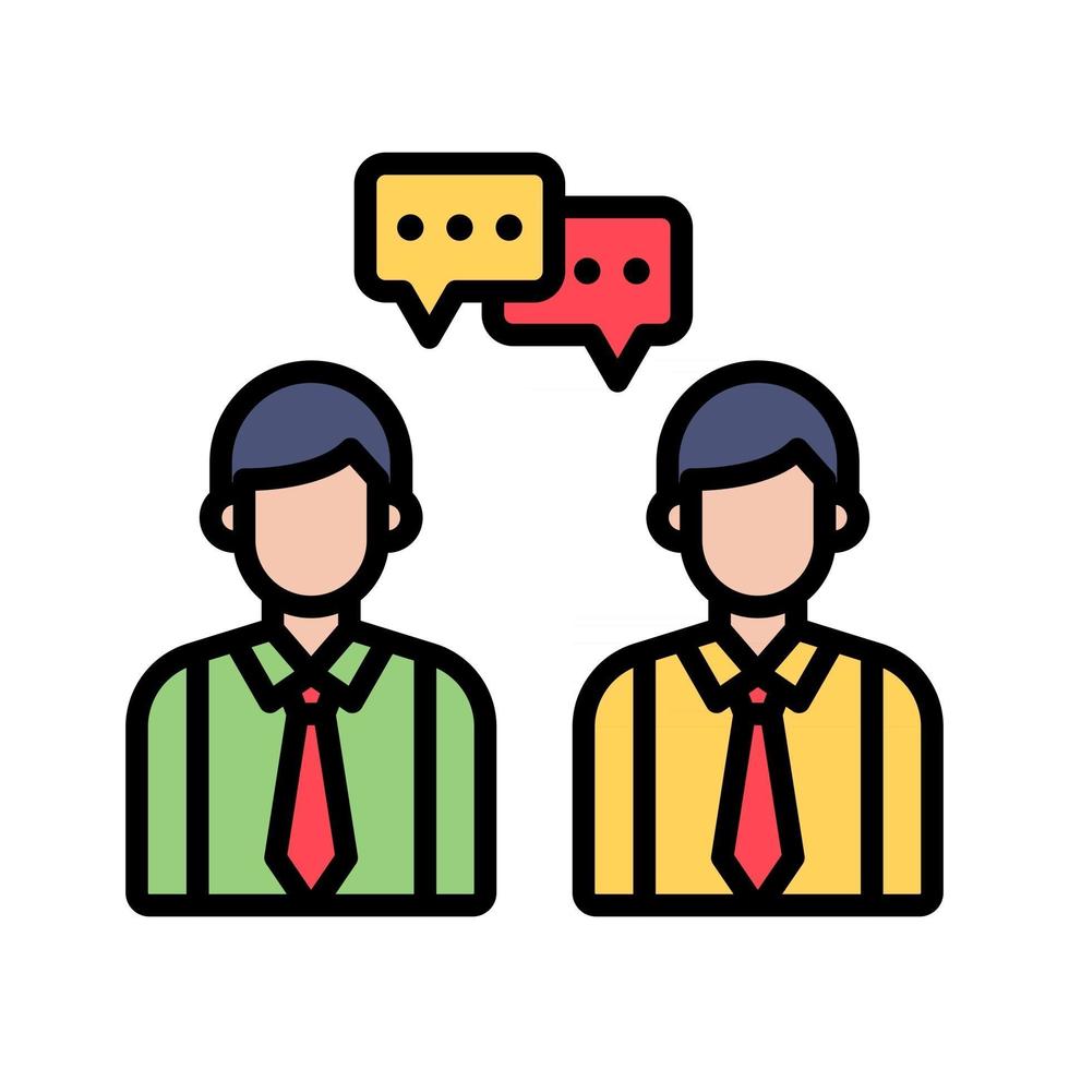 Two Persons Chatting Icon vector