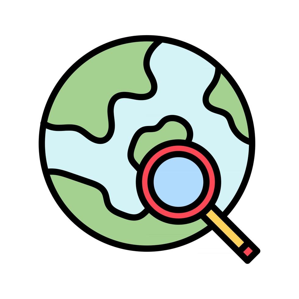 icono de búsqueda global vector