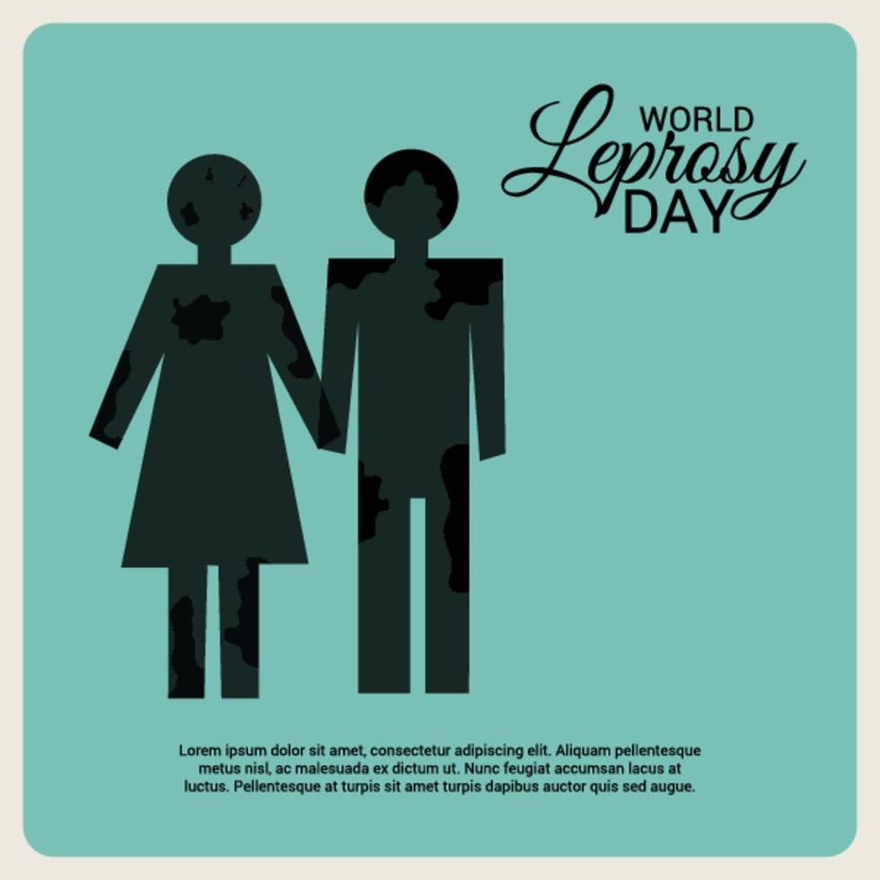 Vector illustration of a Background for World Leprosy Day