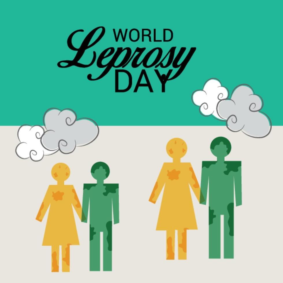 Vector illustration of a Background for World Leprosy Day