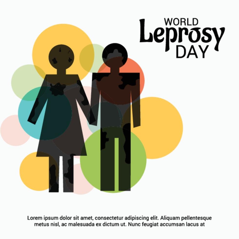 Vector illustration of a Background for World Leprosy Day