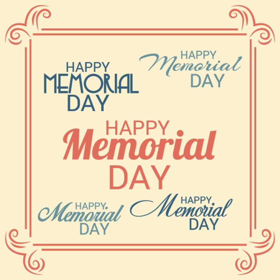 Vector illustration of a Background for Happy Memorial Day