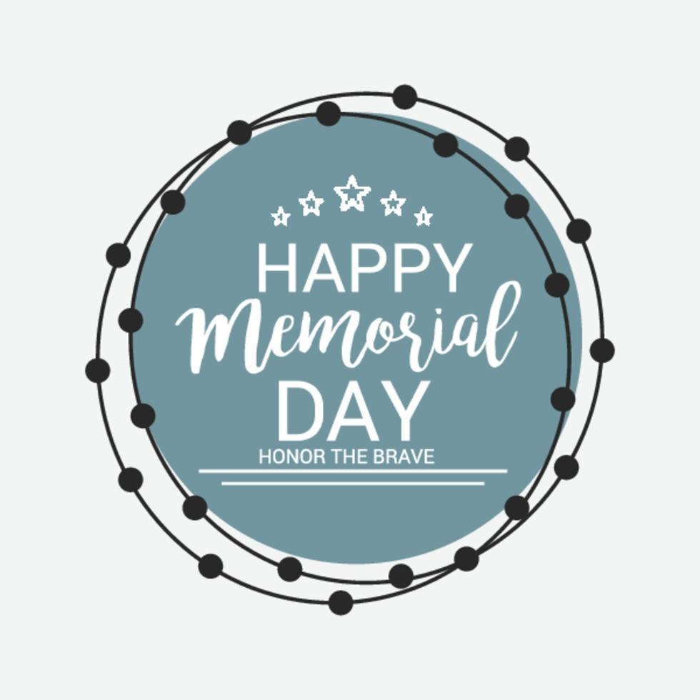 Vector illustration of a Background for Happy Memorial Day