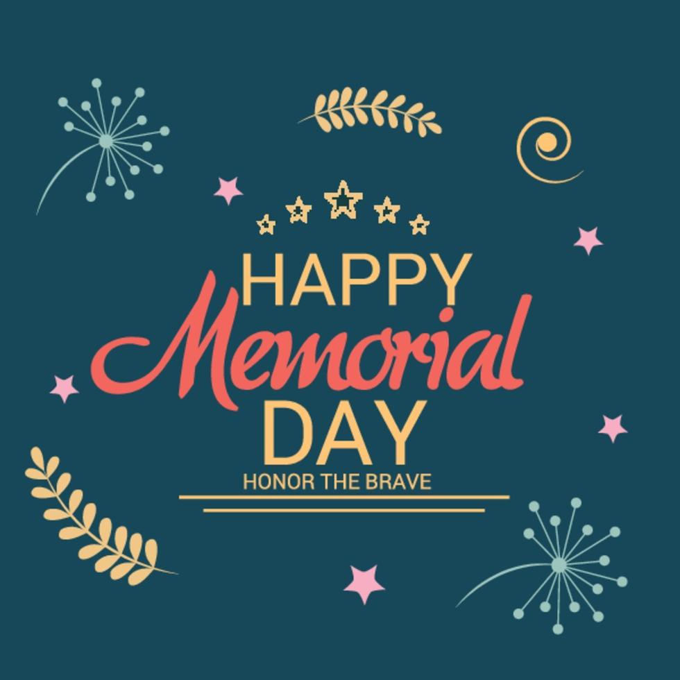 Vector illustration of a Background for Happy Memorial Day