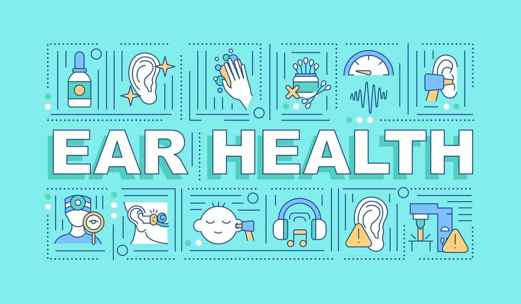 Ear health word concepts banner vector