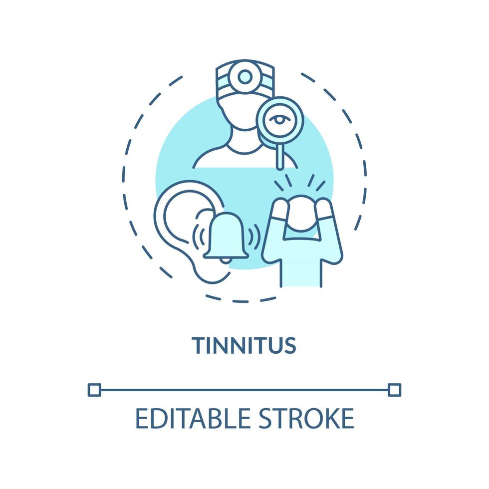 Tinnitus concept icon vector