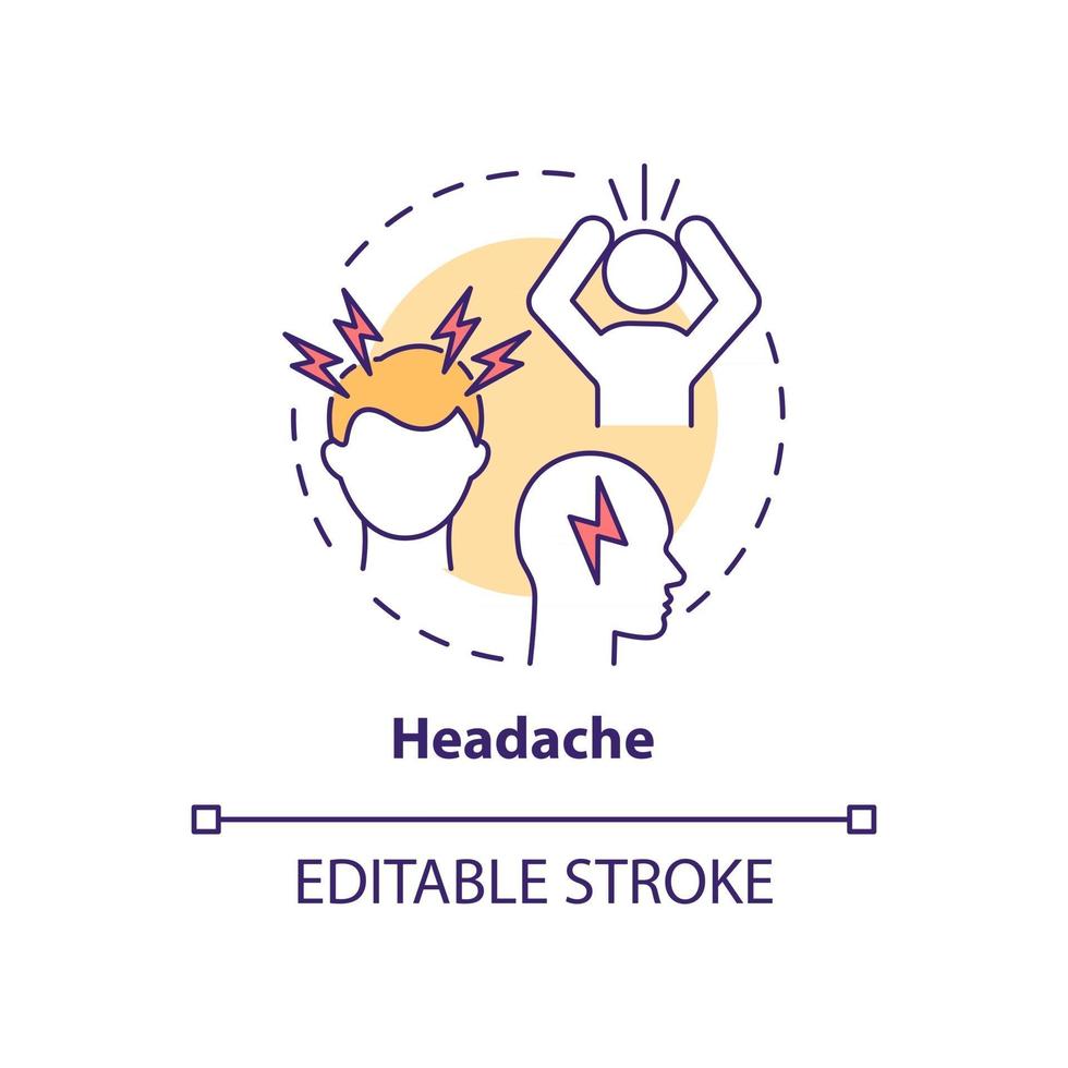 Headache concept icon vector