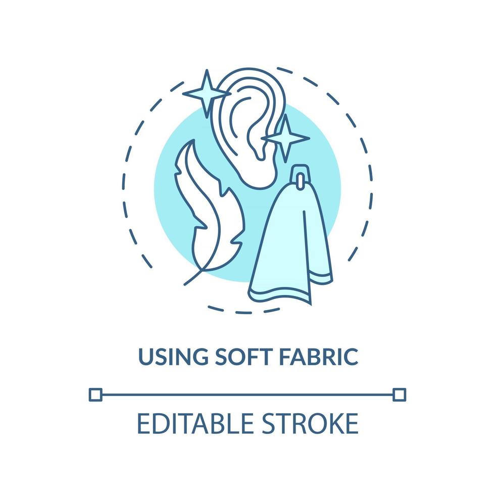 Using soft fabric concept icon vector