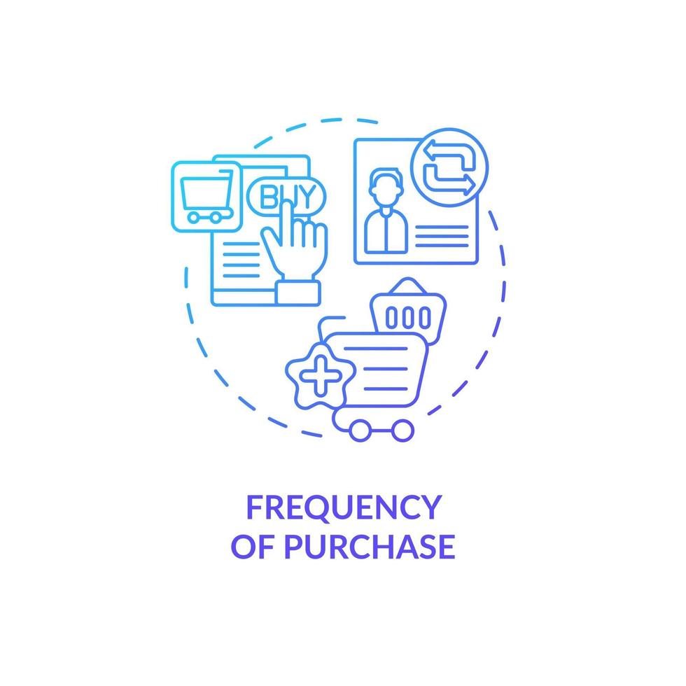 Purchase frequency concept icon vector