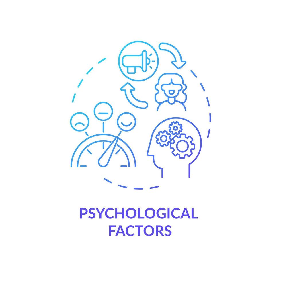 Psychological factors concept icon vector