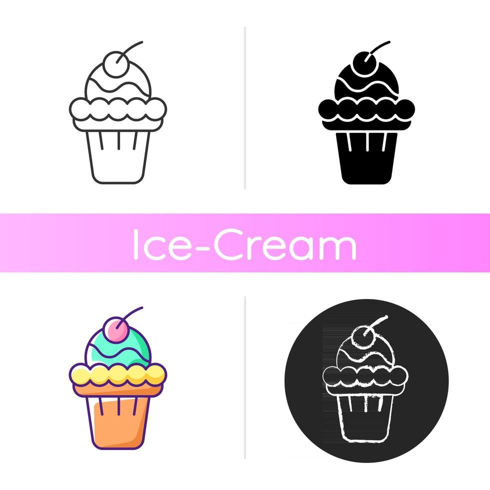 Soft serve icon vector