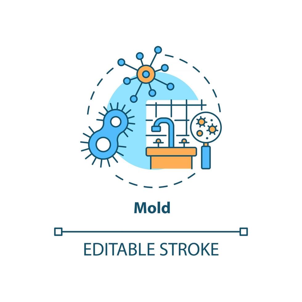 Mold concept icon vector