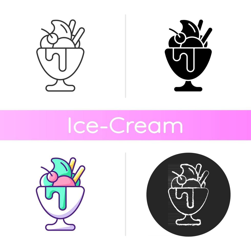 Frozen yogurt icon vector