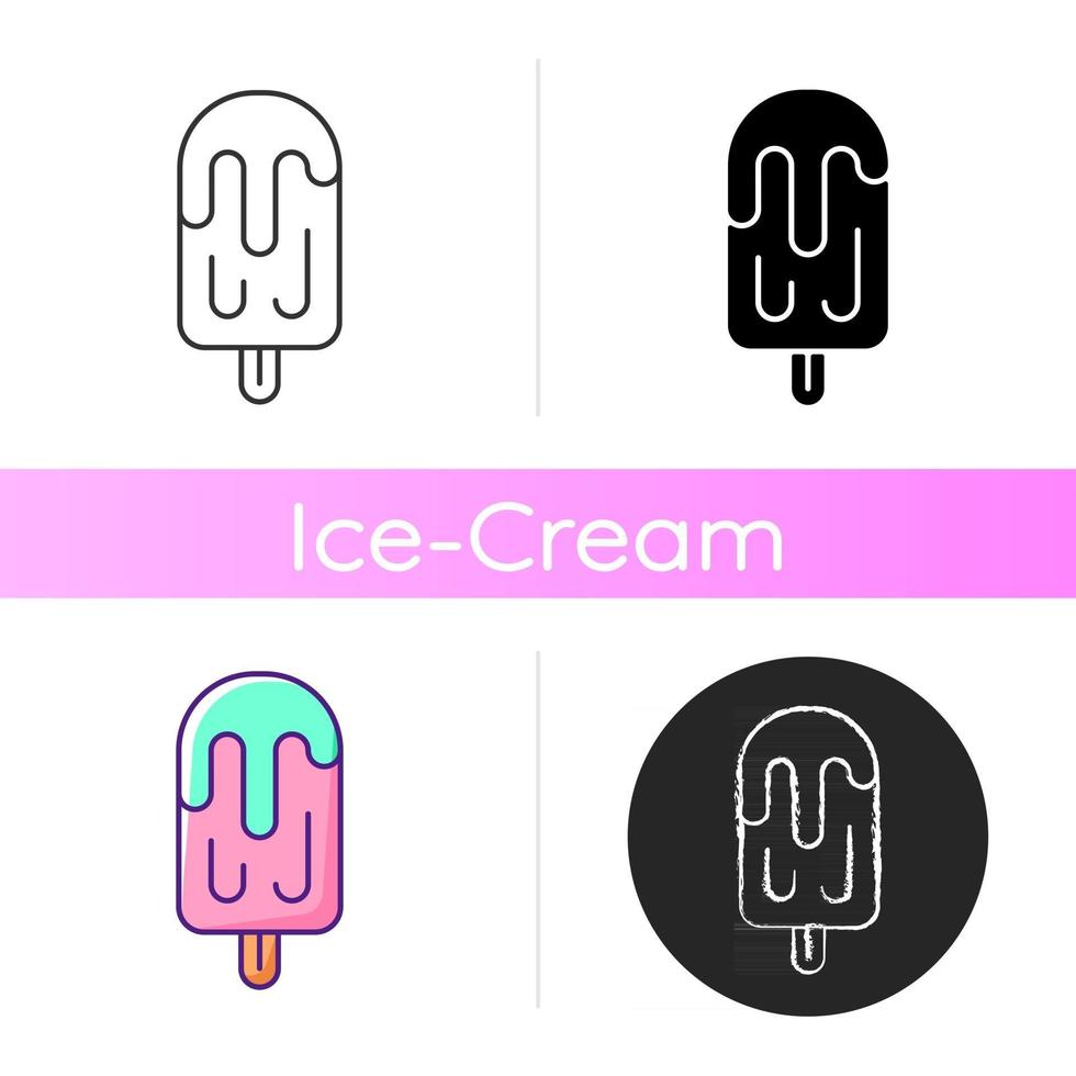 Fruit juice ice pop icon vector