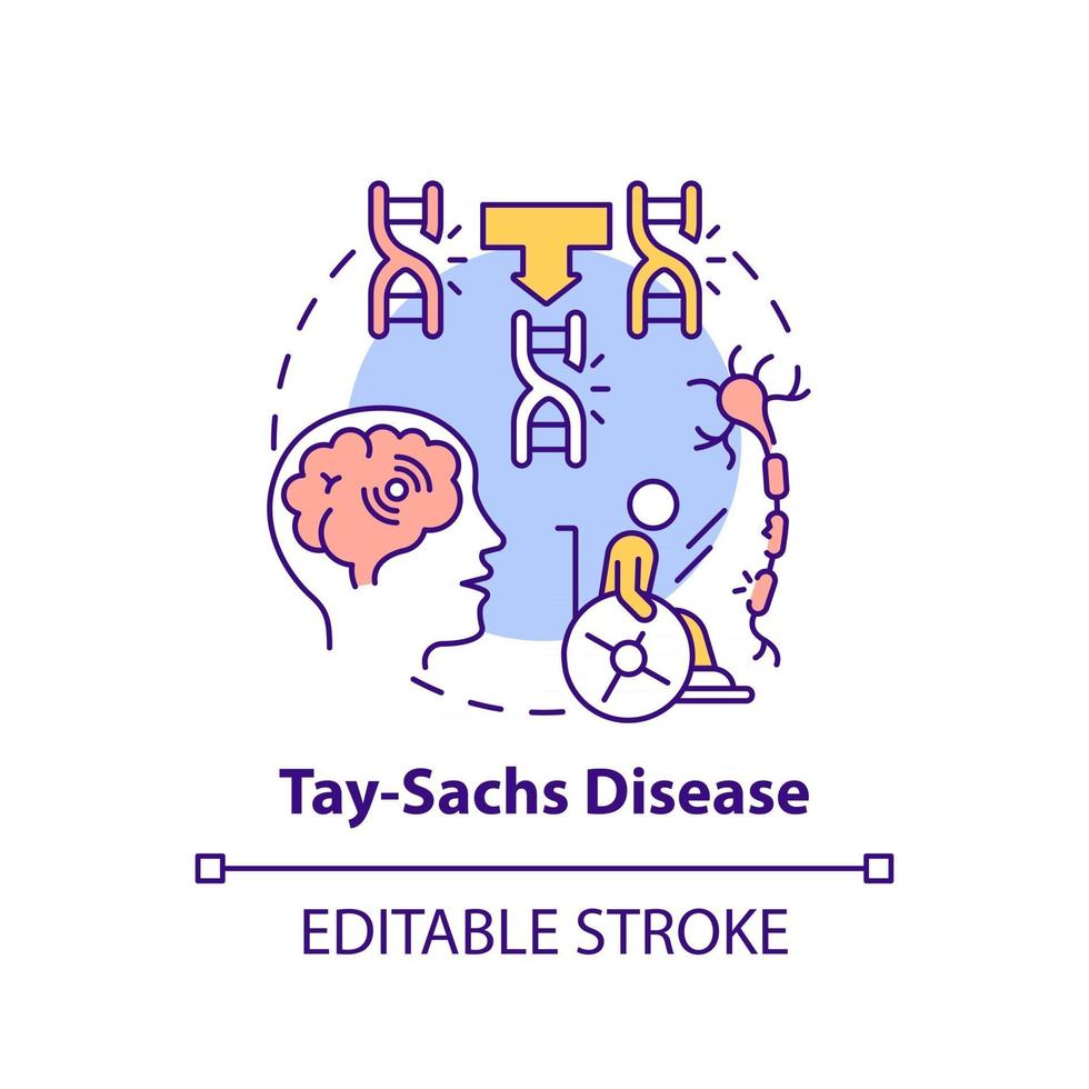 Tay sachs disease concept icon vector