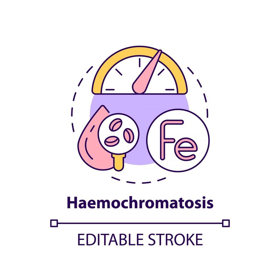 Haemochromatosis concept icon vector