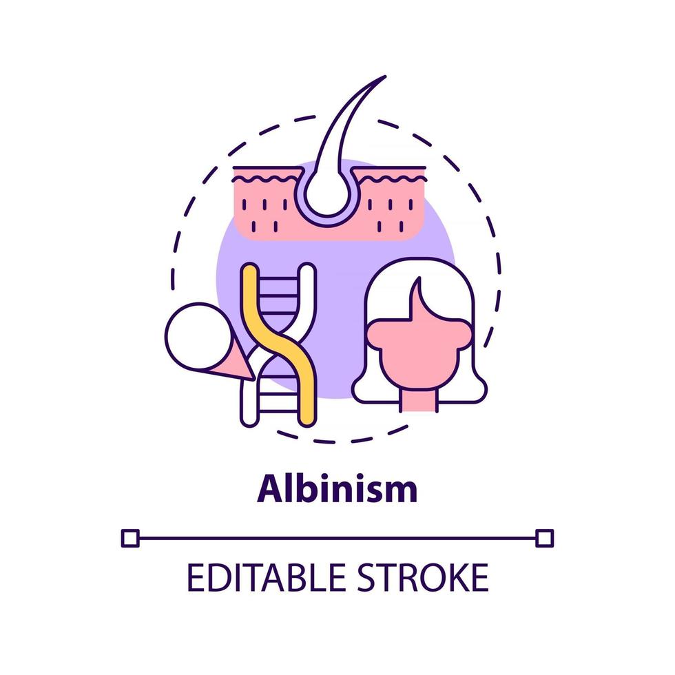 Albinism concept icon vector